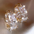 Vintage Boho Clear Cubic Zirconia Drop Earrings