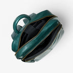 Rich Green Italian Leather Luxury City Backpack