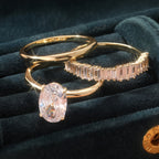 Vintage Sparkling Zirconia Stacked Ring Set