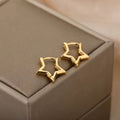 Hollow Star Gold-Tone Earrings