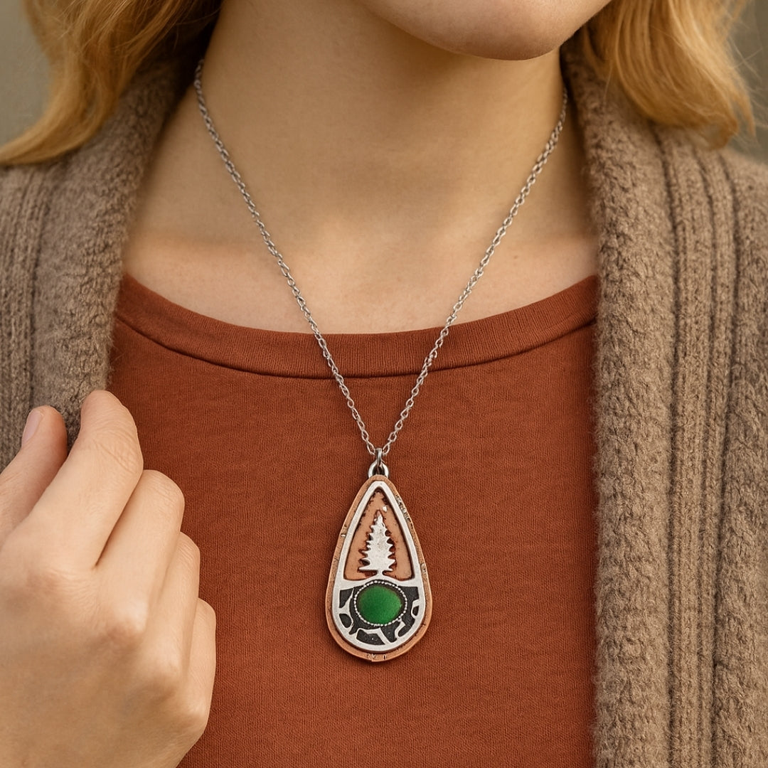 Evergreen-stenen ketting