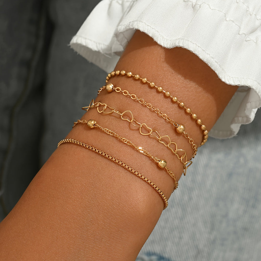 Thin Chain Bracelet Set in Three Styles