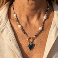 Handcrafted Bohemian Colourful Heart Necklace