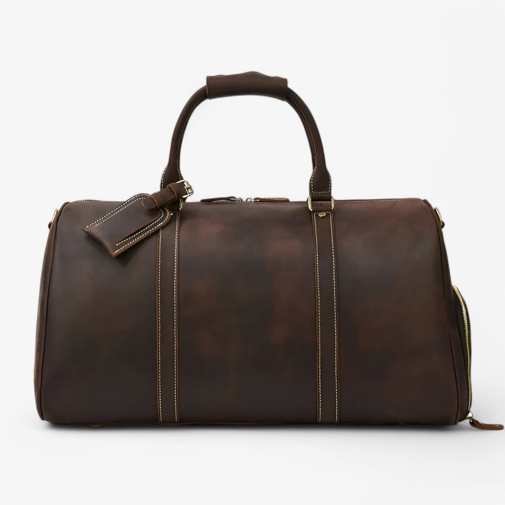 Elegante reistas van volnerf leer, 55cm
