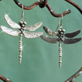 Vintage-Style Dragonfly Drop Earrings