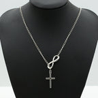 Simple Infinity Cross Short Necklace