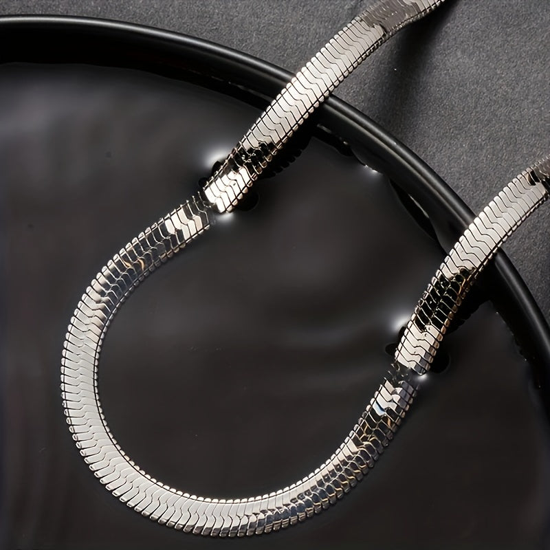 Stainless Steel Snake Chain Necklace in Three Lengths
