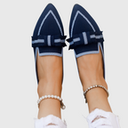 Platte loafers met knoopdetail en makkelijke instap