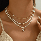 Three-Strand Summer Choker Necklace
