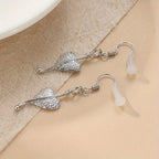 Bohemian Heart-Shaped Leaf Dangle Earrings