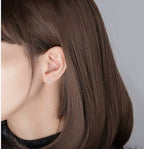 Vintage-Style Triangle Silver-Tone Earrings