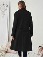 Classic Longline Coat with a Softly Tailored Feminine Cut