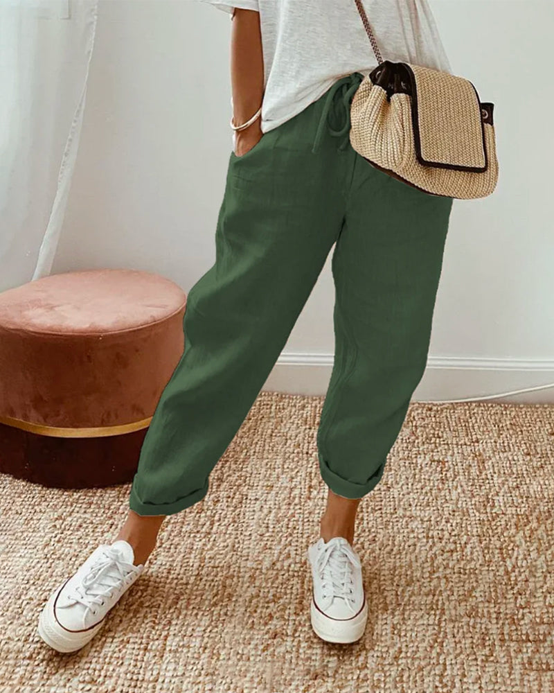 Tapered Drawstring Trousers