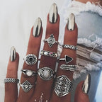 Adjustable Boho Ring Pack of 8 to 12 Stacking Rings