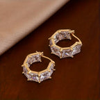 Crystal Gold-Tone Hoop Earrings