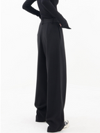 Asymmetric Wrap Wide-Leg Trousers