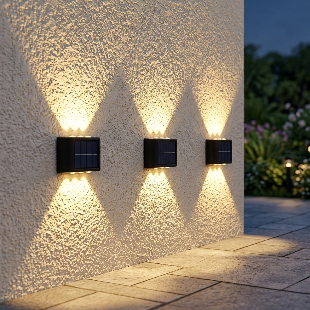 Solar Outdoor Wall Light Up Down IP65 Waterproof – Garden & Exterior Wall Lamp