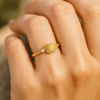 Angel Crystal Gold-Tone Ring