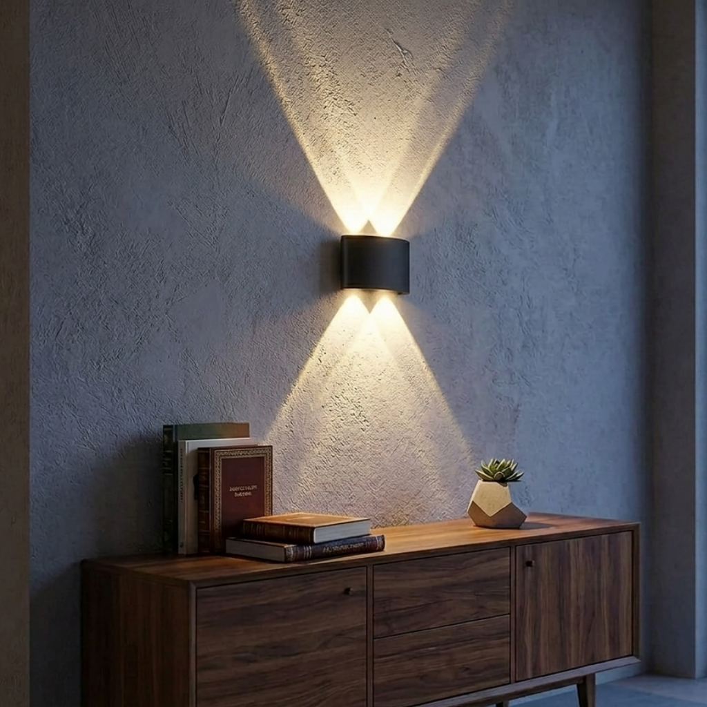 Modern LED Up Down Wall Sconce – IP65 Waterproof Indoor/Outdoor Aluminum Light