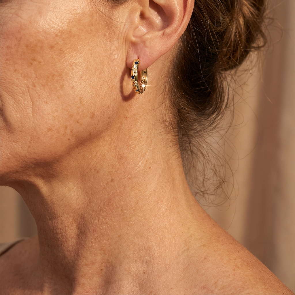 Vintage-Style Celestial Star Hoop Earrings