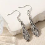 Vintage-Style Silver-Tone Spoon Earrings