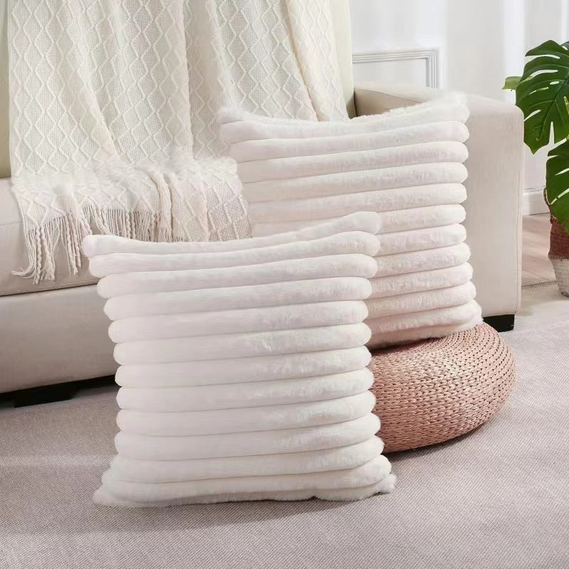Pluche Kussenhoes – Zachte Imitatiebont Kussenhoes voor Bank & Bed