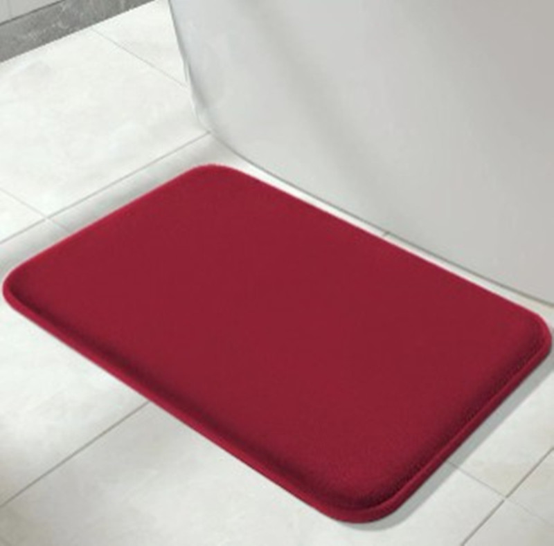 Coral Velvet Embossed Bathroom Mat – Super Absorbent, Non-Slip, Machine Washable