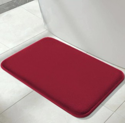 Coral Velvet Embossed Bathroom Mat – Super Absorbent, Non-Slip, Machine Washable