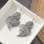 Filigree Heart Hook Earrings
