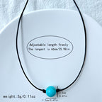 Adjustable Bohemian Turquoise Stone Bead Necklace