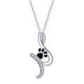 Ketting met zwarte pootafdrukhanger