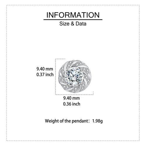 925 Sterling Silver Floral Moissanite Stud Earrings with Centre Stone