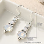 Vintage Bohemian Moonstone Long Dangle Earrings