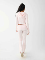 Soft Knit Two-Piece Set with Relaxed Top and Matching Trousers