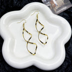 Spiral Curved Wave Earrings