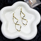 Spiral Dangle Earrings in Gold Tone