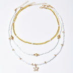 Three-Strand Summer Choker Necklace