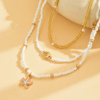 Three-Strand Summer Choker Necklace