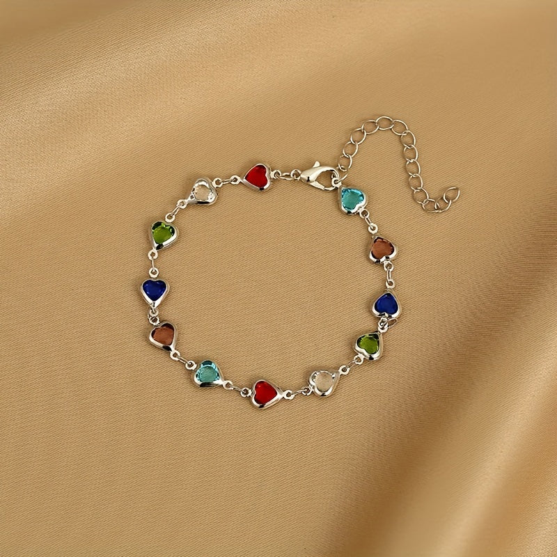 Candy-Coloured Heart Bracelet