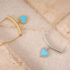 Bohemian Heart-Shaped Turquoise Pendant Necklace