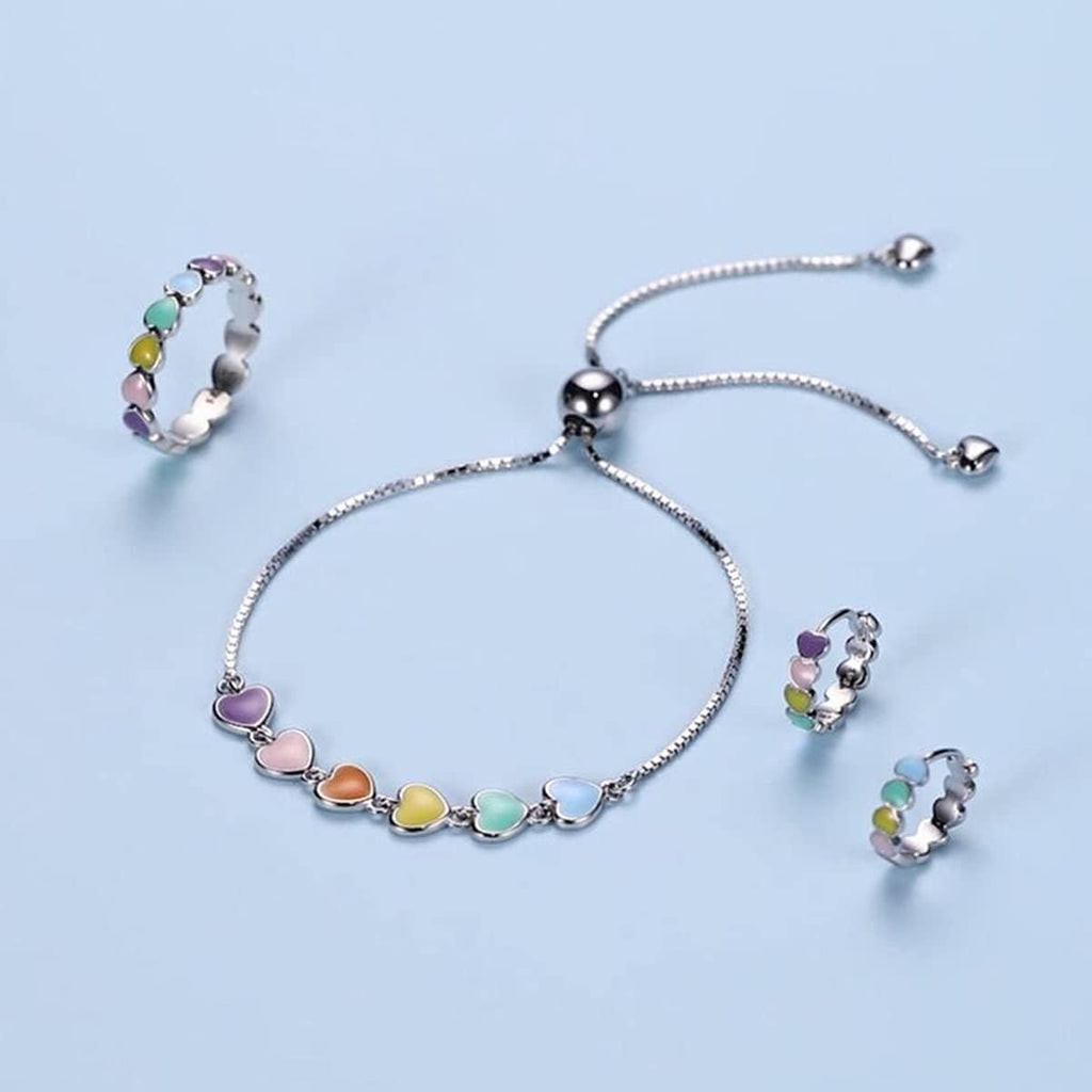 Adjustable 925 Sterling Paw Print Charm Bracelet