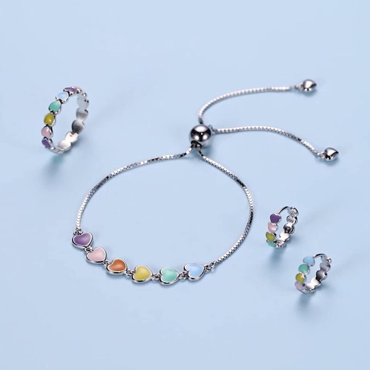 Adjustable 925 Sterling Paw Print Charm Bracelet