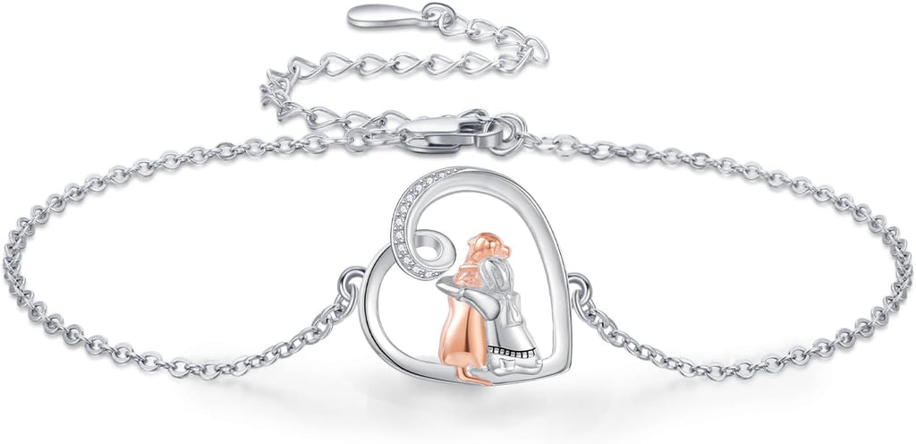 Adjustable Puppy Charm Bracelet with Optional Heart