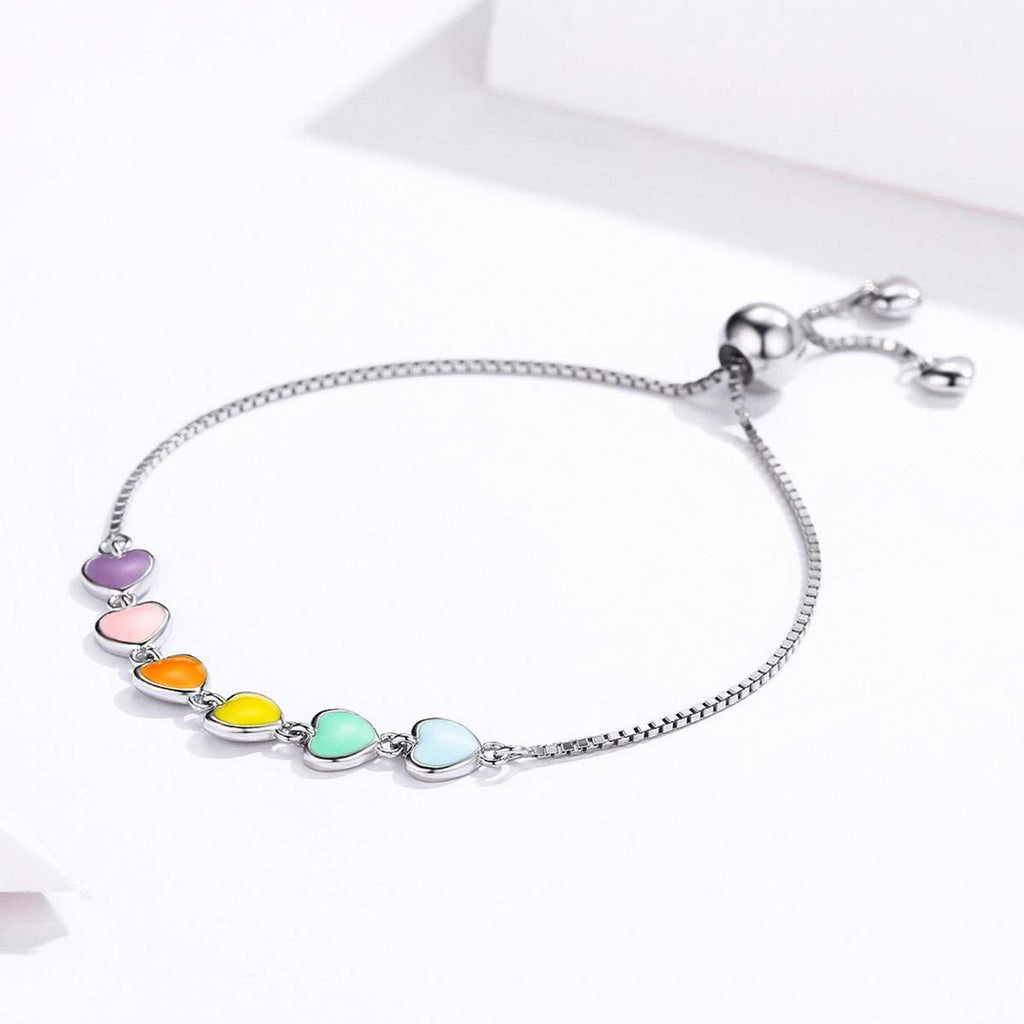Adjustable 925 Sterling Paw Print Charm Bracelet
