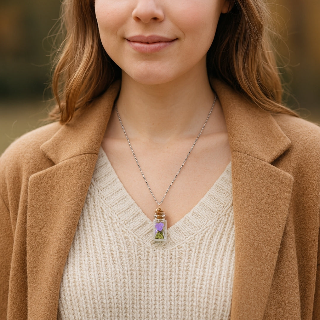 Blossom Crystal Casket Necklace