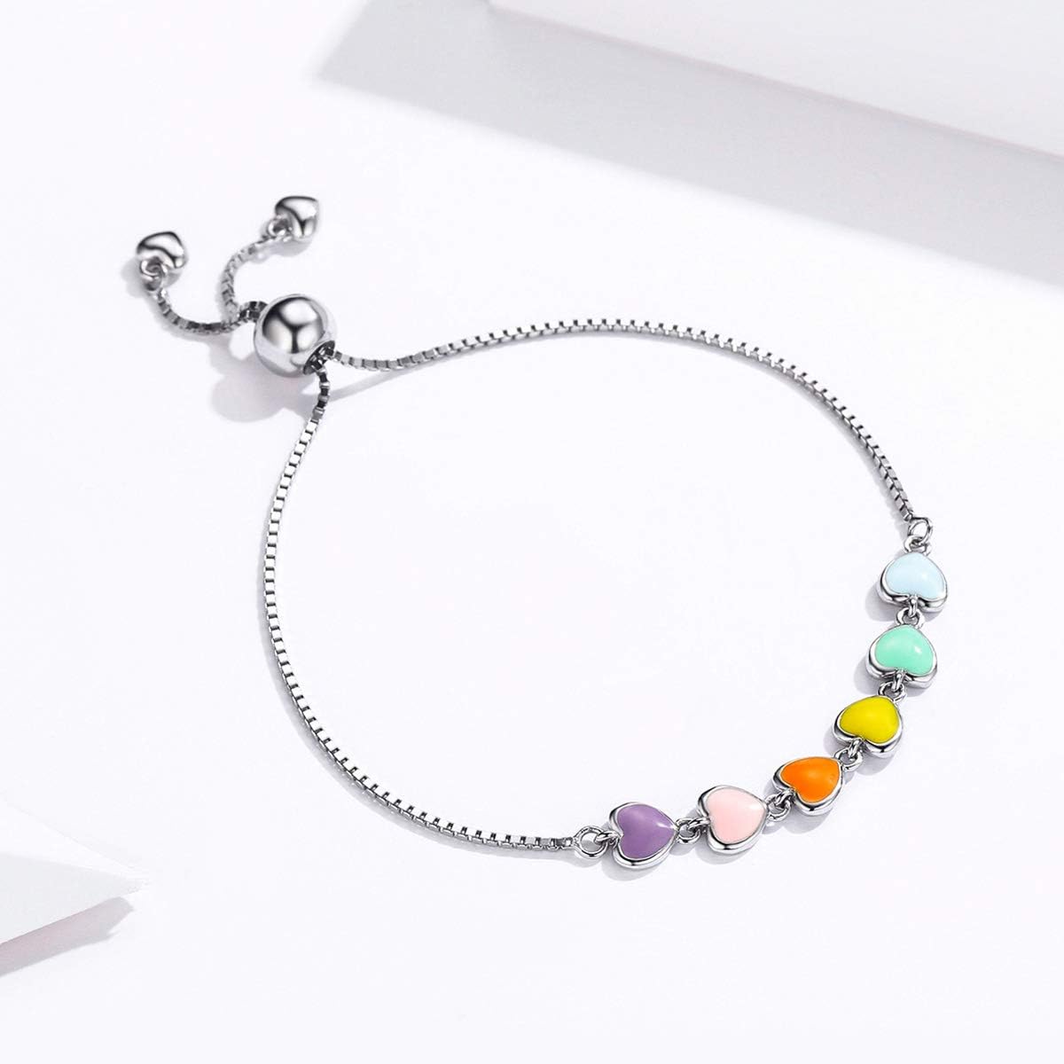 Adjustable 925 Sterling Paw Print Charm Bracelet