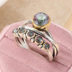 Bohemian Artistic Cubic Zirconia Inlaid Ring