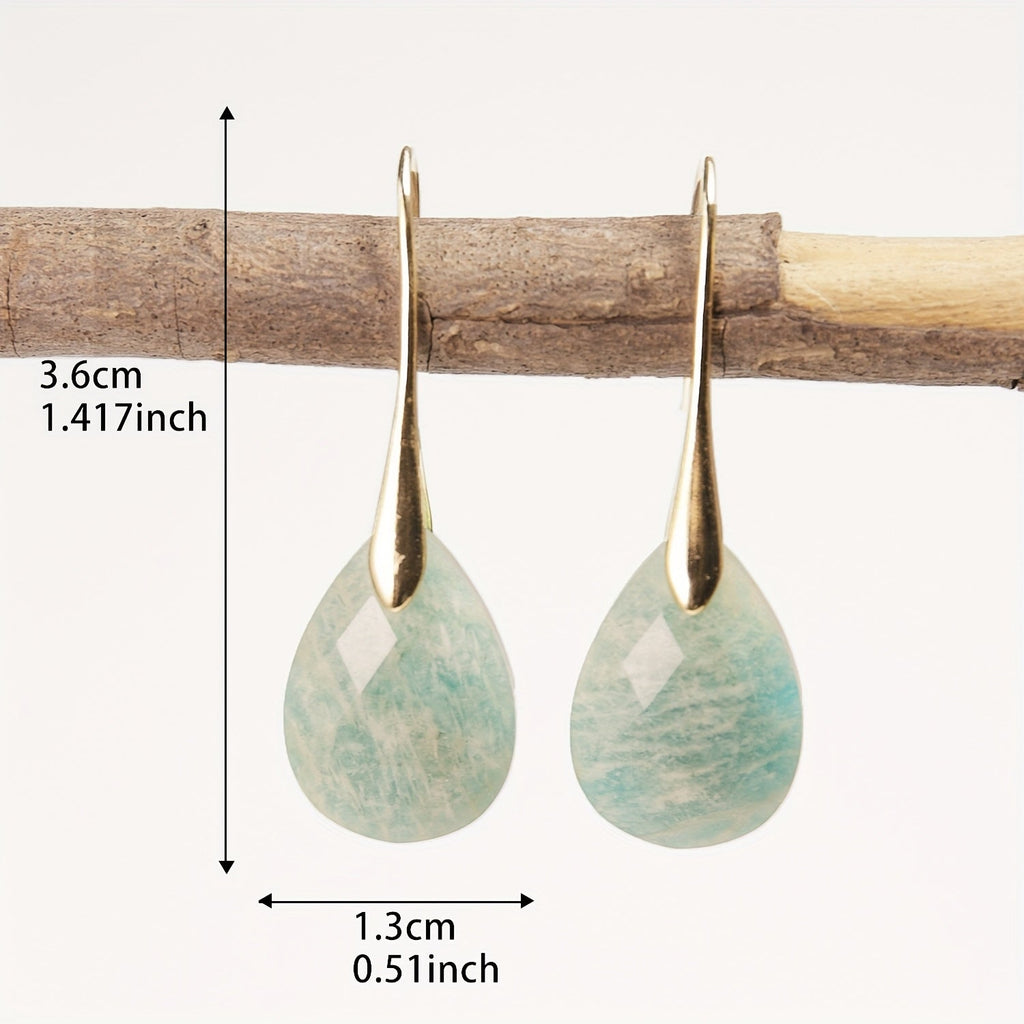 Amazonite Teardrop Earrings