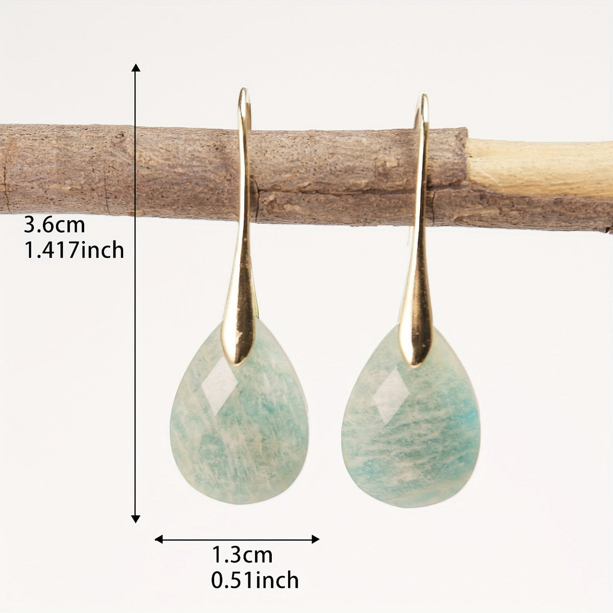Amazonite Teardrop Earrings