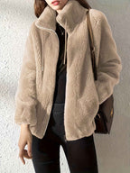 Zip-Front Jacket with a Relaxed Shape and Soft Warm Lining